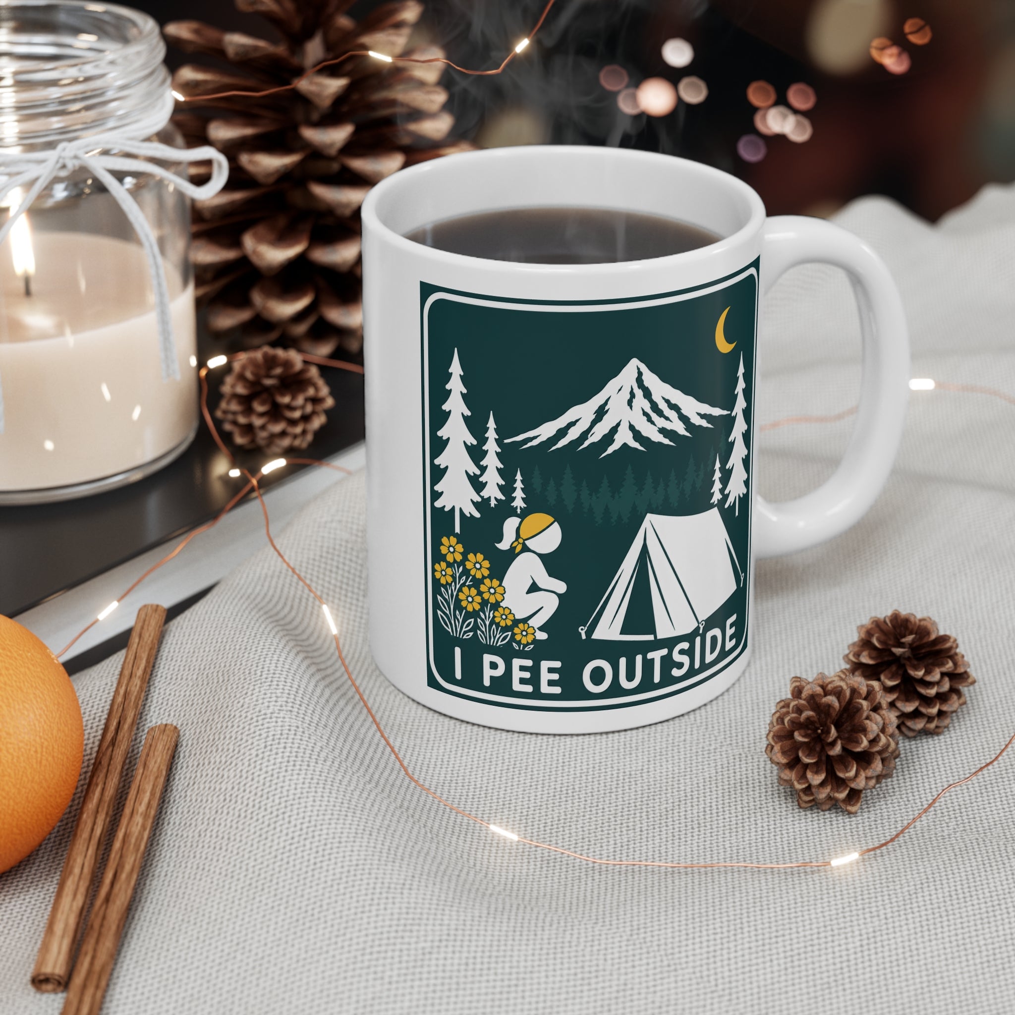 I Pee Outside (Woman) - Mug 11oz