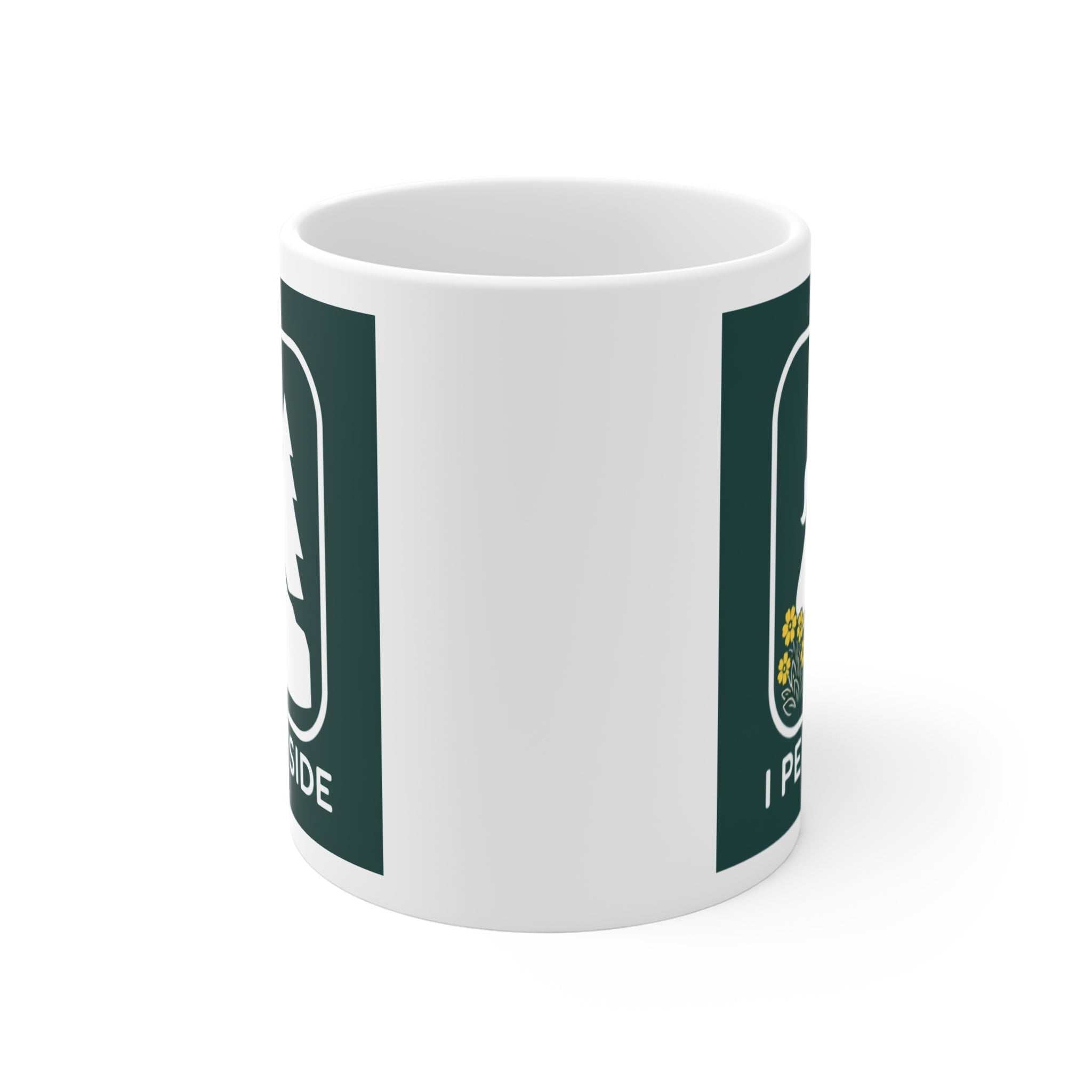 I Pee Outside Mug | Camping Funny Nature Logo, Outdoor Humor 11oz