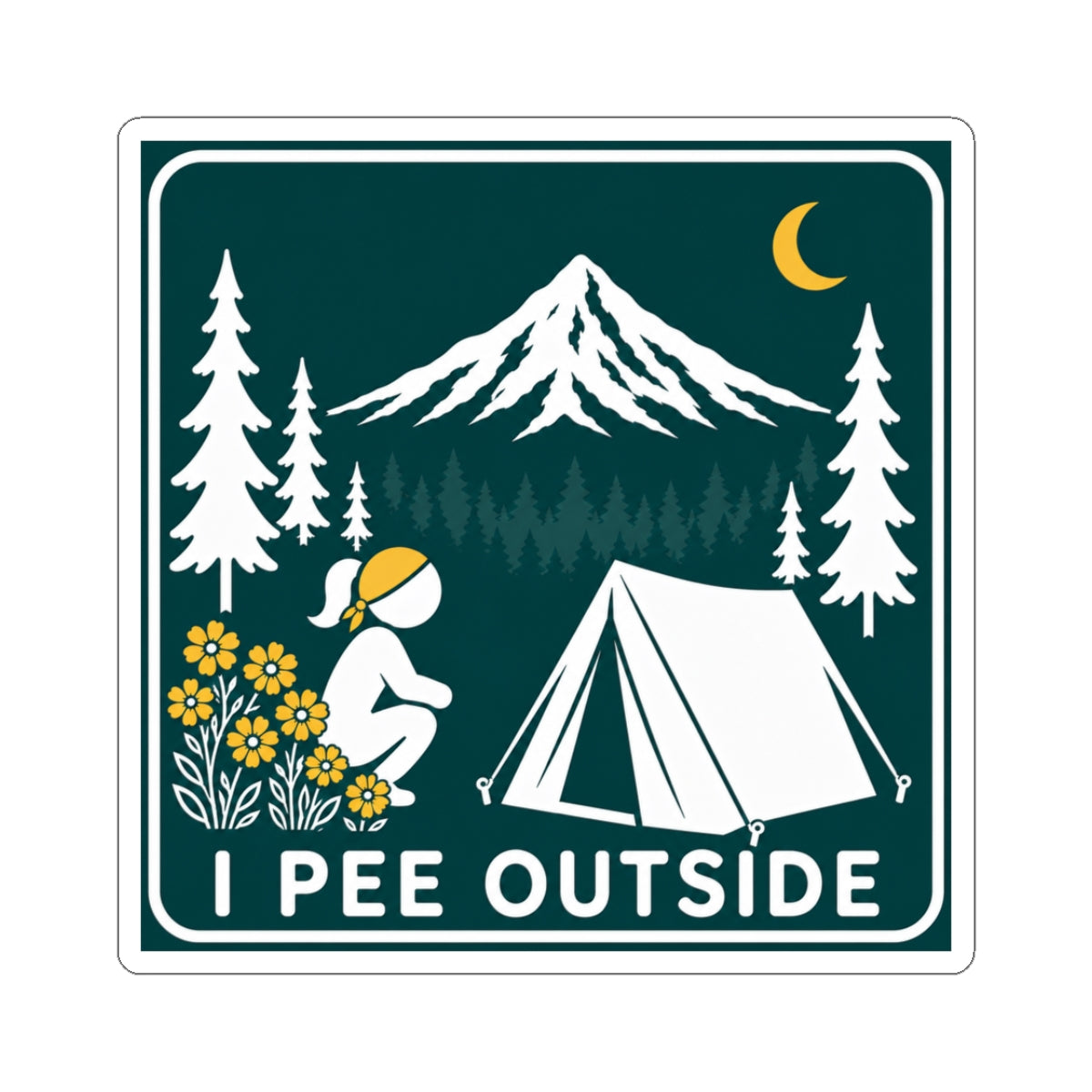 I Pee Outside (Woman) Kiss-Cut Stickers